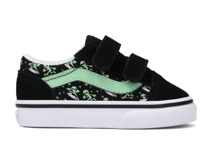 VANS OLD SKOOL V TODDLER - COSMIC CRUISERS BLACK/GREEN