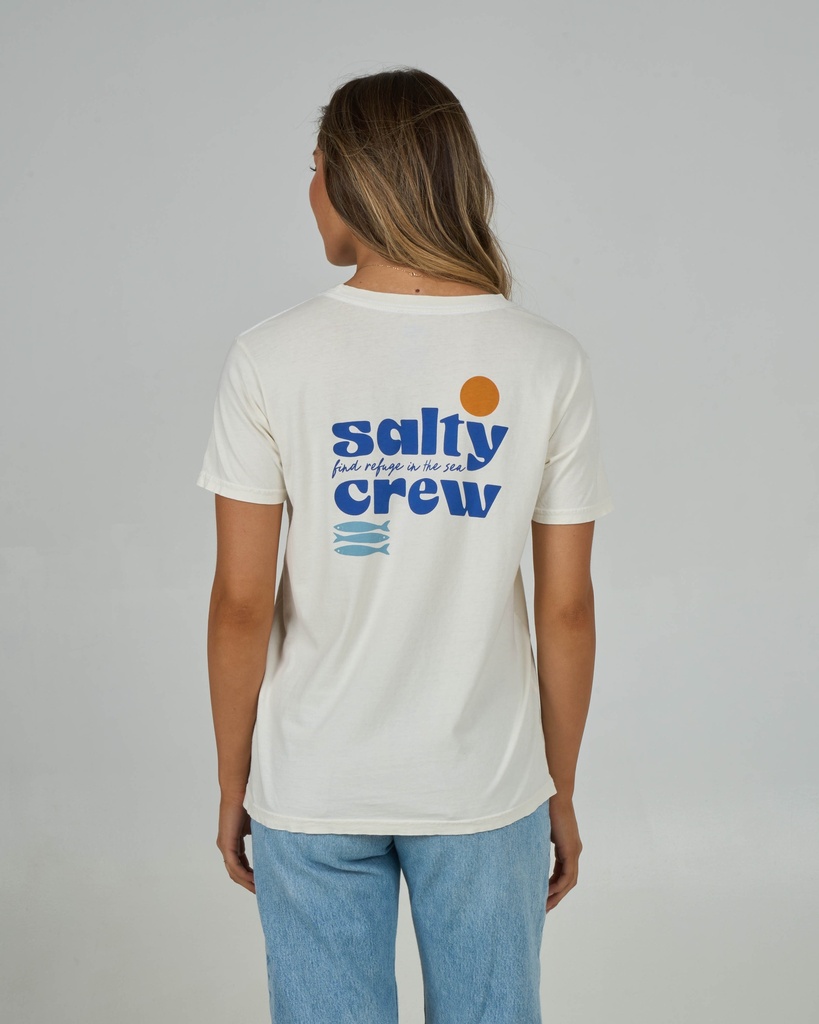 SALTY CREW SMALL BITE B.F TEE WOMEN'S - OFF WHITE