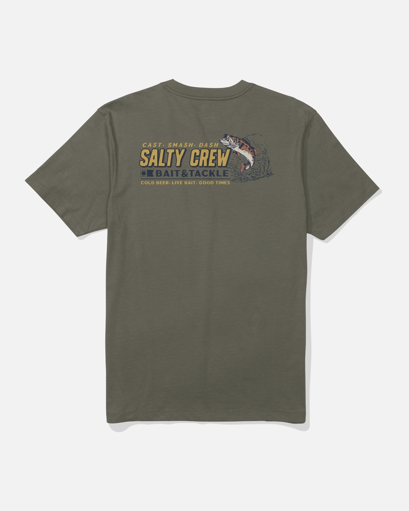 T-SHIRT SALTY CREW LIVE BAIT SS - DUSTY OLIVE