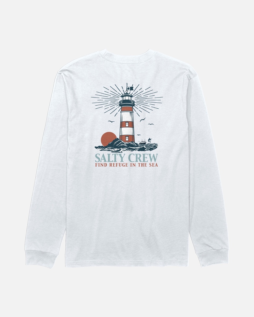 SALTY CREW CLUB SALTY HIGH BEAM LS TEE - WHITE