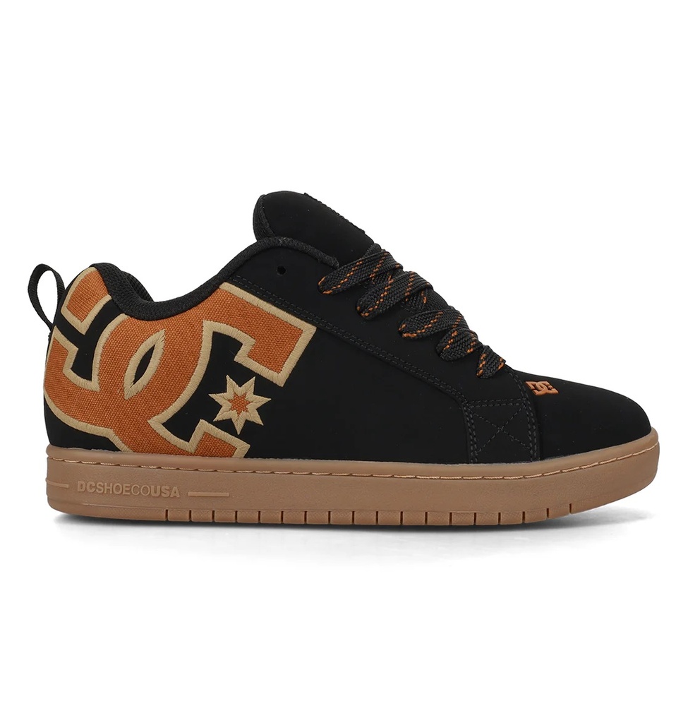 DC COURT GRAFFIK SHOES -  BLACK / WHEAT