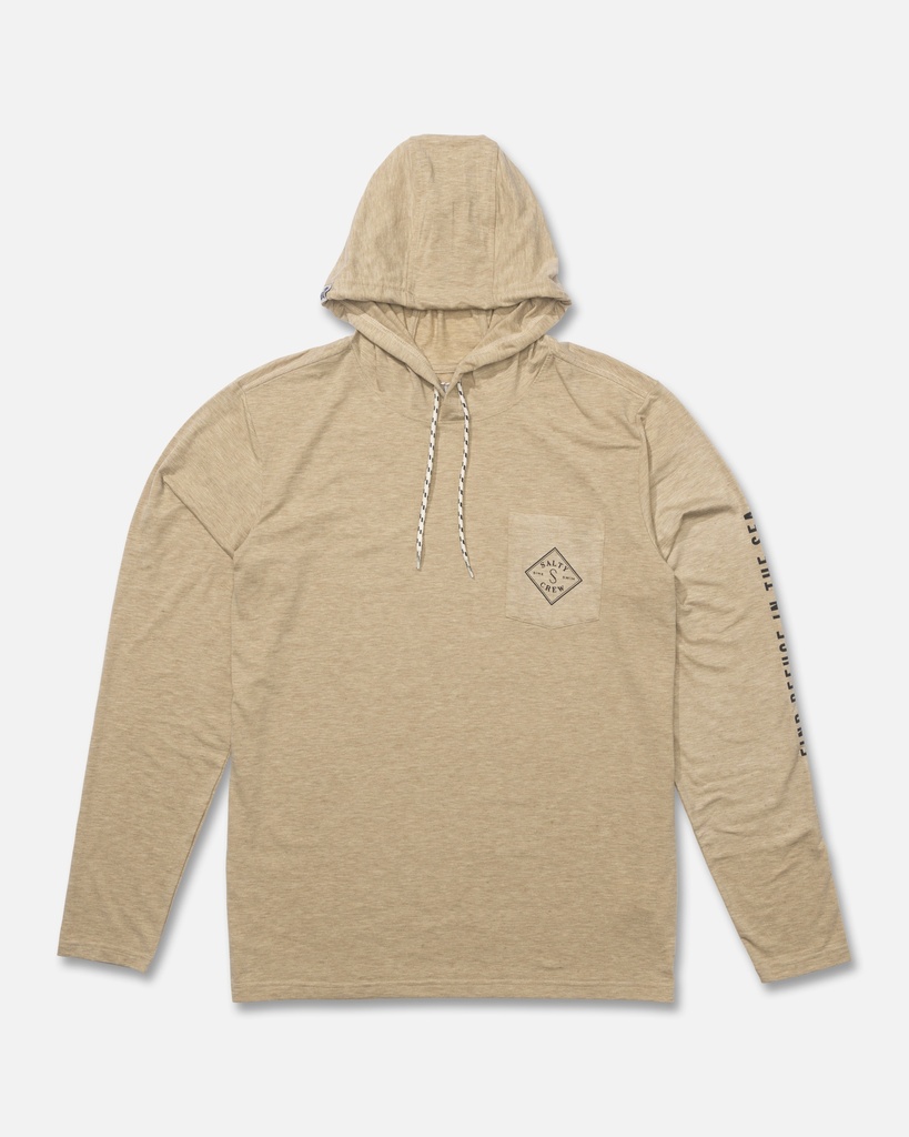 SALTY CREW TTIPPET POCKET UV HOODIE - KHAKI