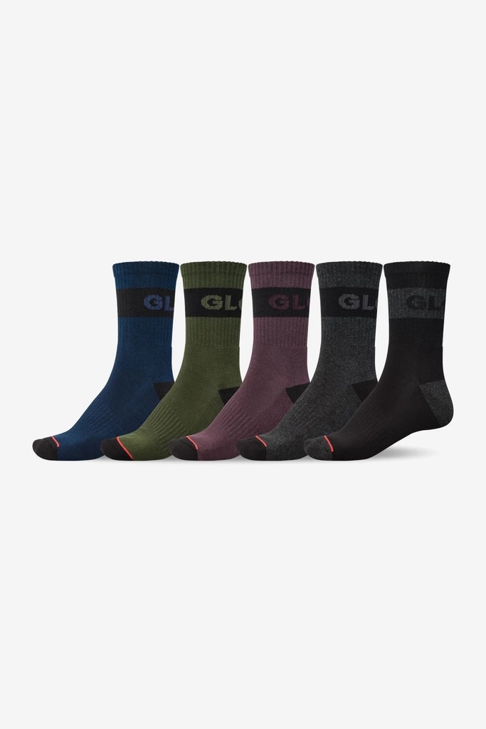 GLOBE HORIZONS CREW 5PK SOCKS  - DARK ASSORTED