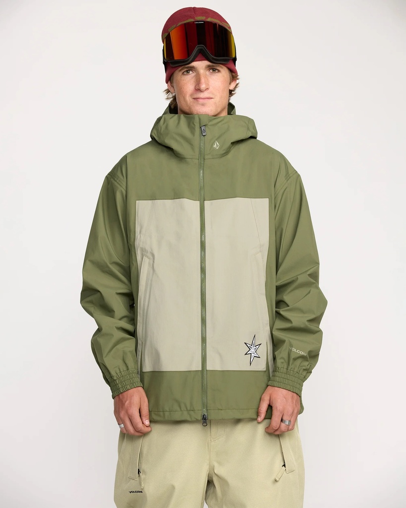 VOLCOM ARTHUR 3L JACKET - DARK OLIVE