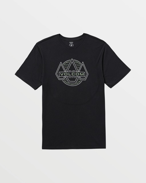 VOLCOM WALKER SHORT SLEEVE TEE - WASHED BLACK