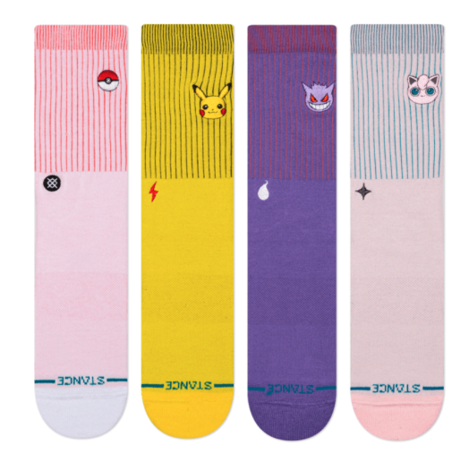BAS STANCE X POKEMON COFFRET COLLECTION AVEC 4 PAIRES