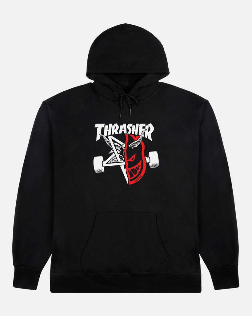 THRASHER X SPITFIRE / THRASH & BURN HOODIE - BLACK