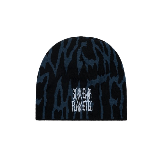 SOUVENIR X FLAMETEC SKULLY BEANIE - BLACK