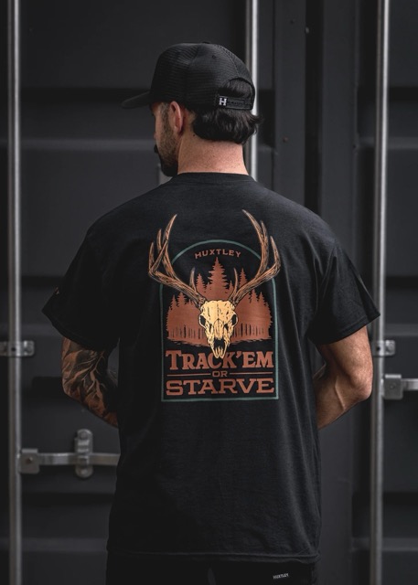 HX-891 "Track'em or starve" Tee - Black
