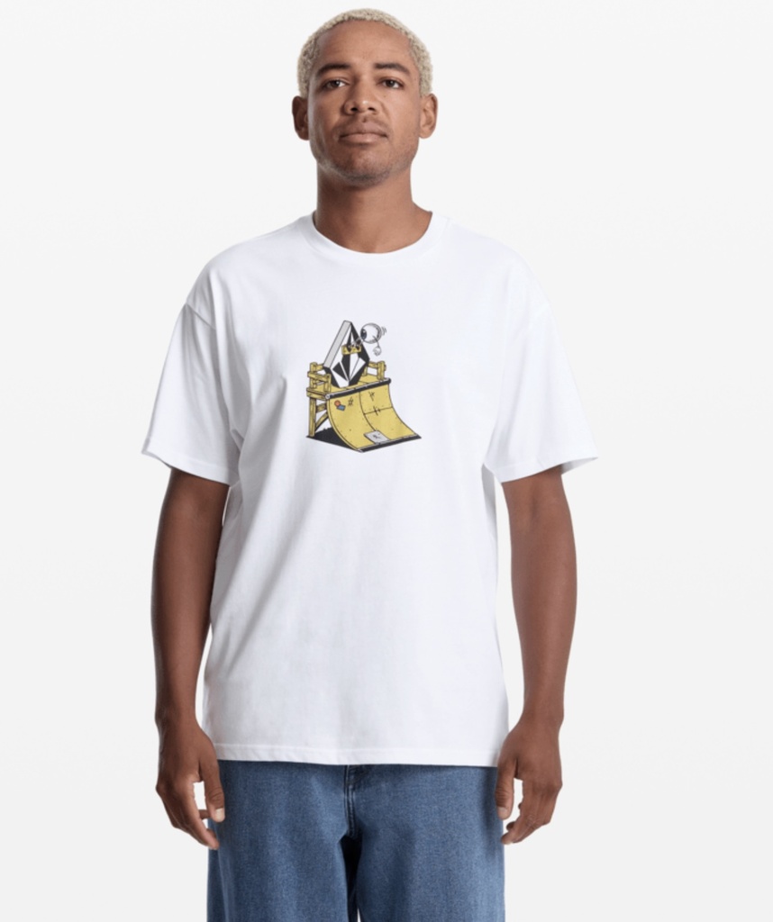 VOLCOM FA DANIEL SHEPARD WALLEYE TEE - WHITE