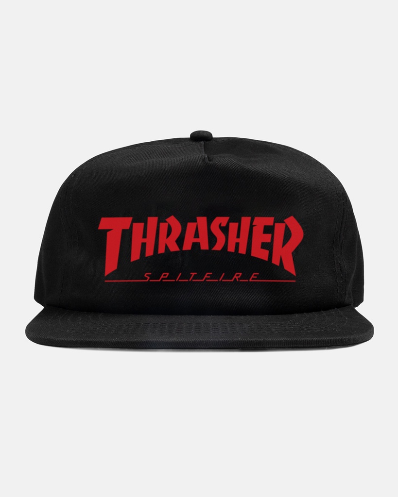 CASQUETTE THRASHER X SPITFIRE SNAPBACK - NOIR