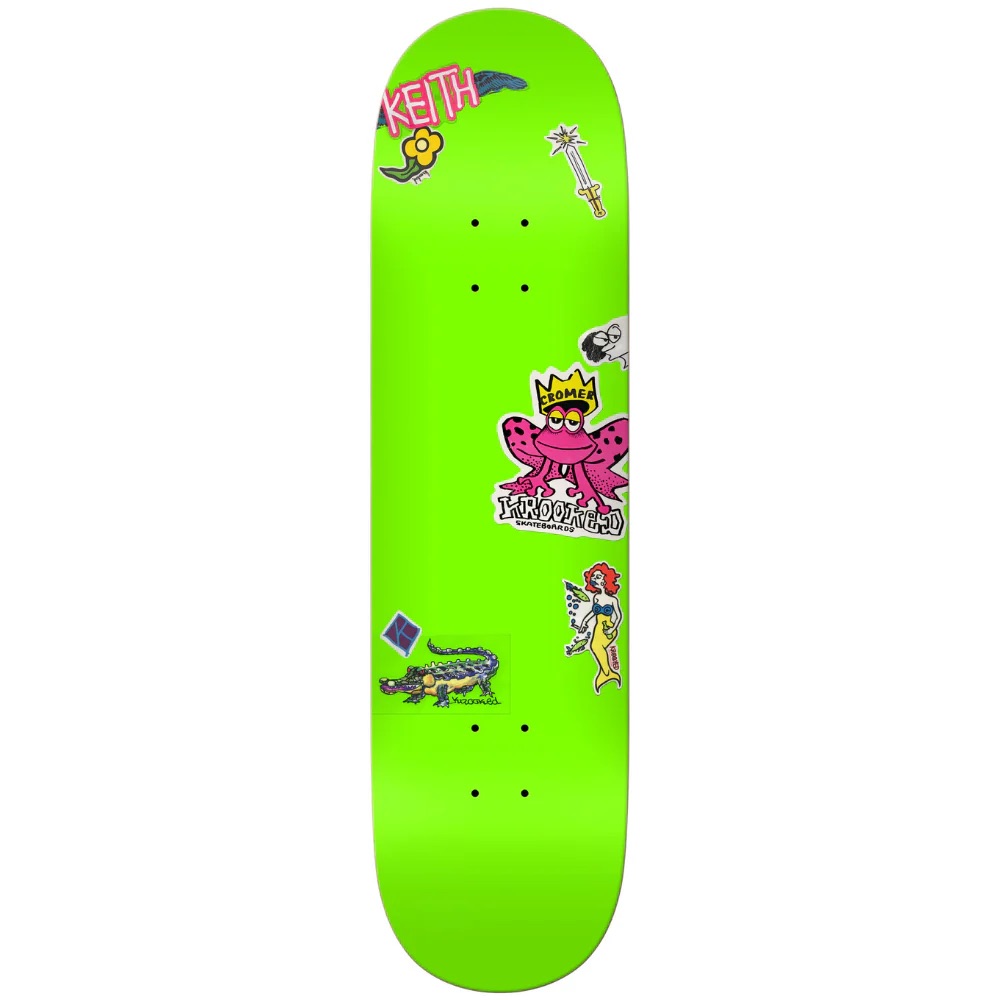 KROOKED CROMER NEON STICKER DECK 8.25