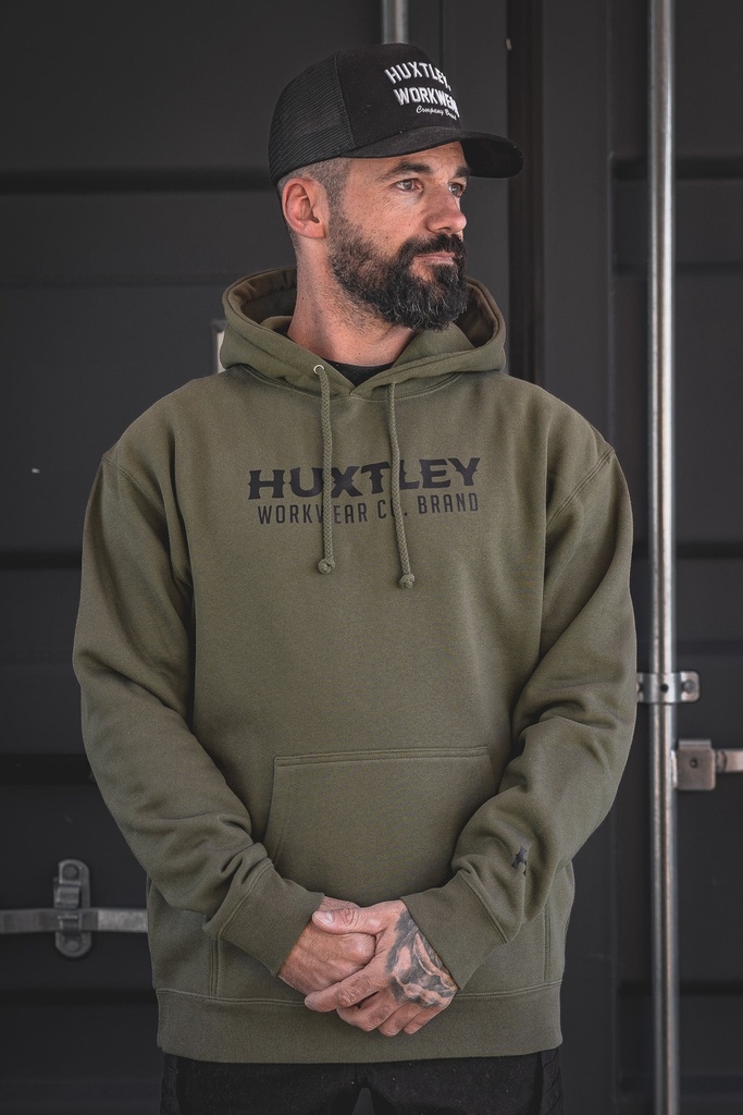 Huxtley HX-717 Heavyweight Hoodie  - Olive