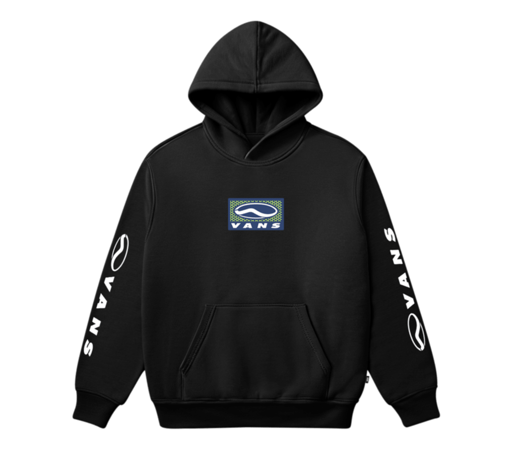 VANS KIDS SIDESTRIPE SPORTWEAR PULL OVER HOODIE - BLACK