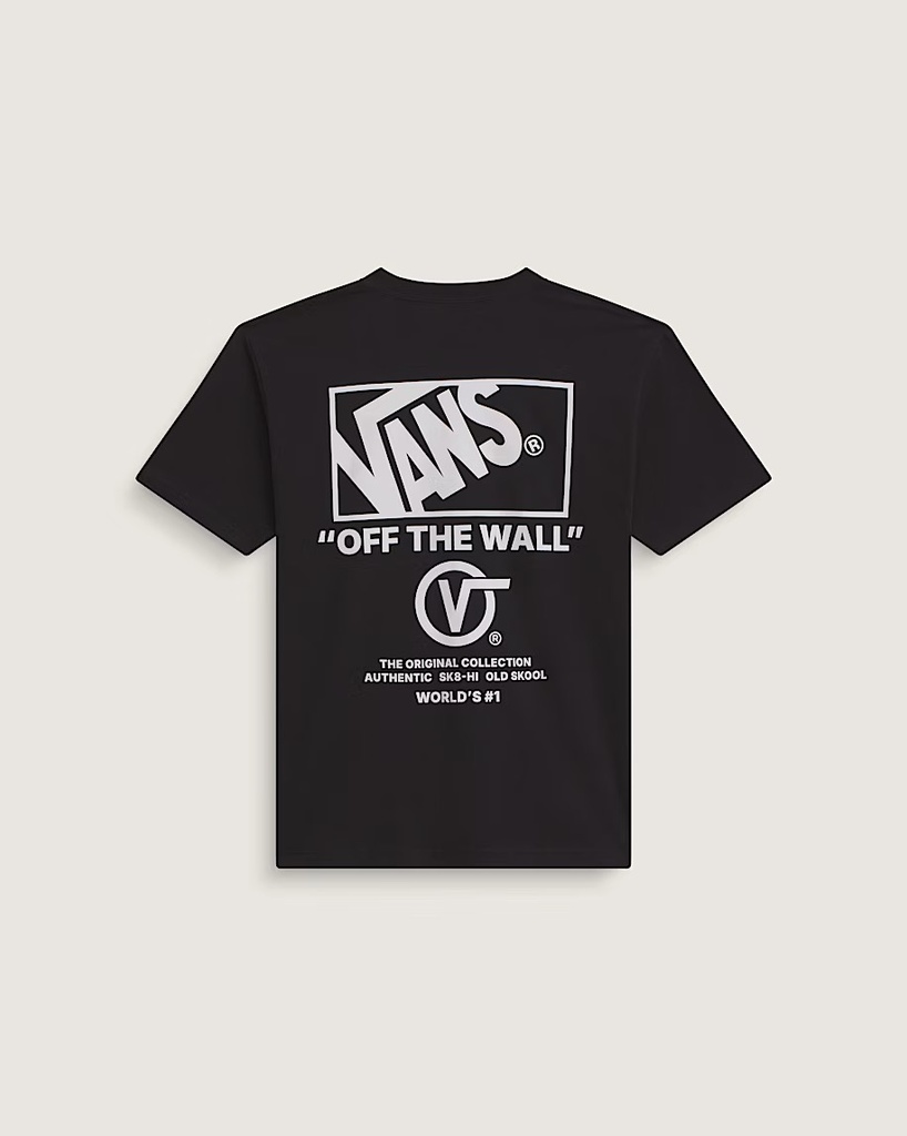 T-SHIRT VANS STACKED HI - BLACK