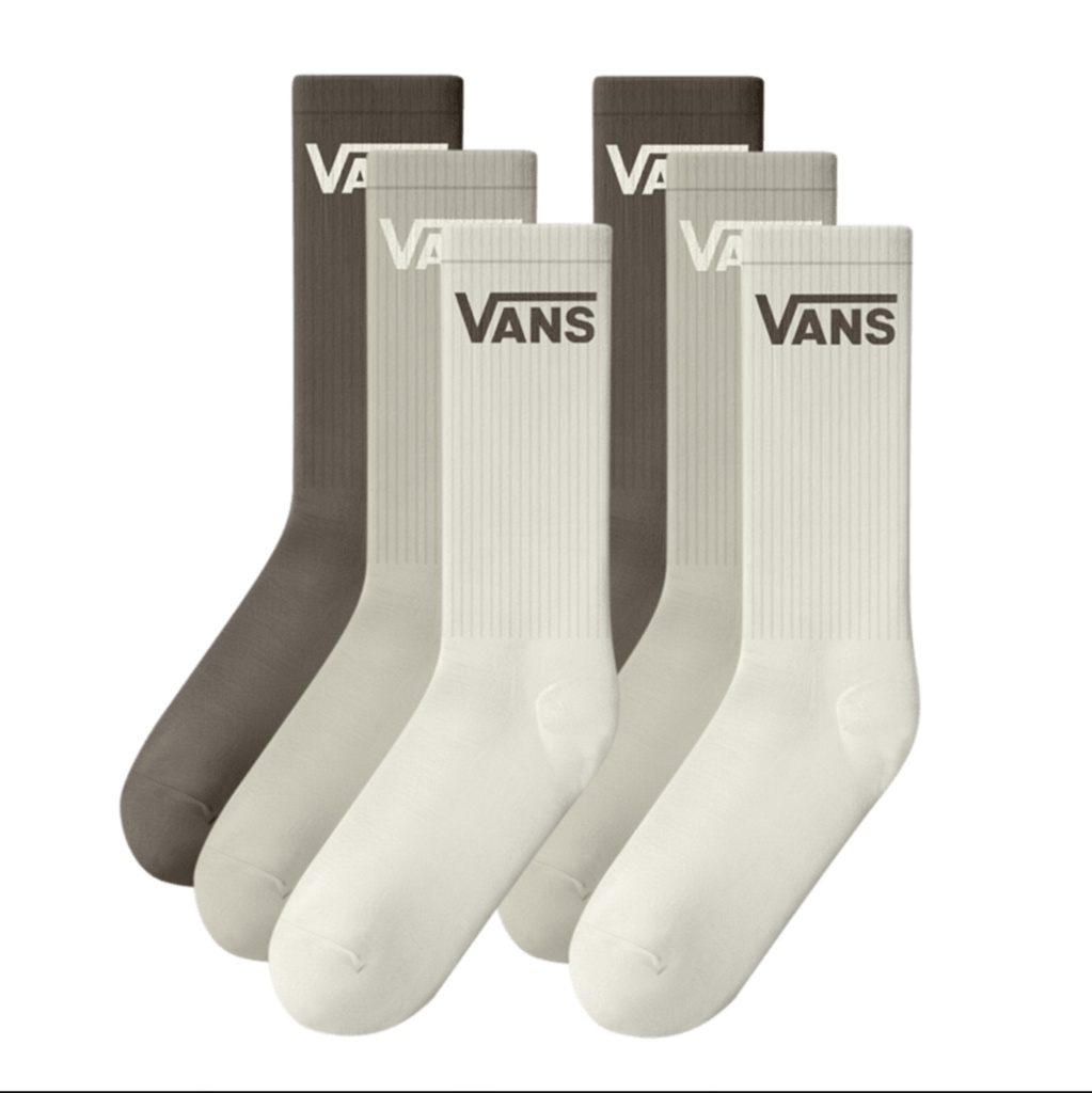 VANS CLASSIC CREW SOCKS PACK 6 - TURTLEDOVE
