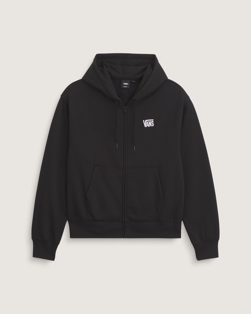 COTON OUATÉ VANS STRETCH LOGO FULL ZIP - NOIR/BLANC