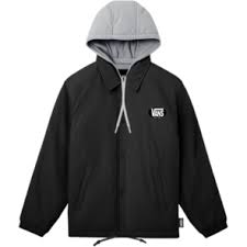 VANS TORREY HOODED COACHES JACKET - BLACK