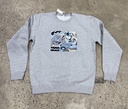 COTON OUATÉ CREW NECK 5-0 X MATEL - GRIS HEATHER
