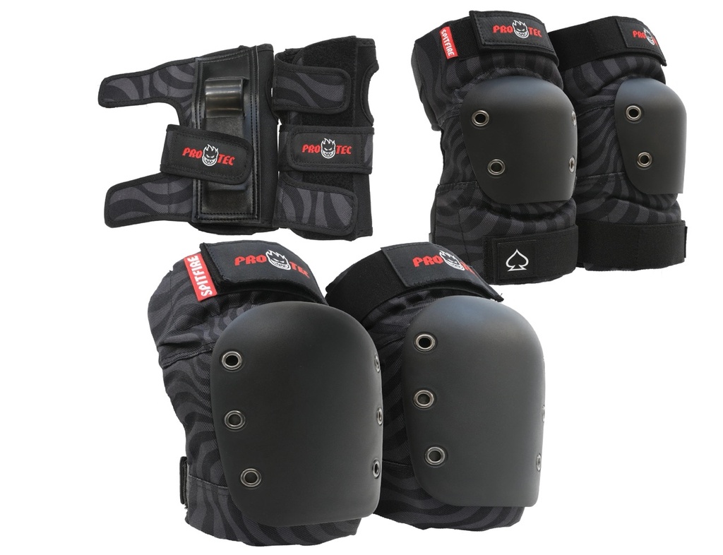 Pro-tec Adulte Street Gear 3 Pack Spitfire - Black Swirl