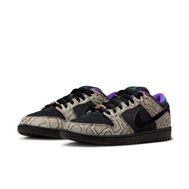 SOULIER NIKE SB DUNK LOW PRO - STRING/BLACK-BRIGHT SPRUCE-FIERCE PURPLE