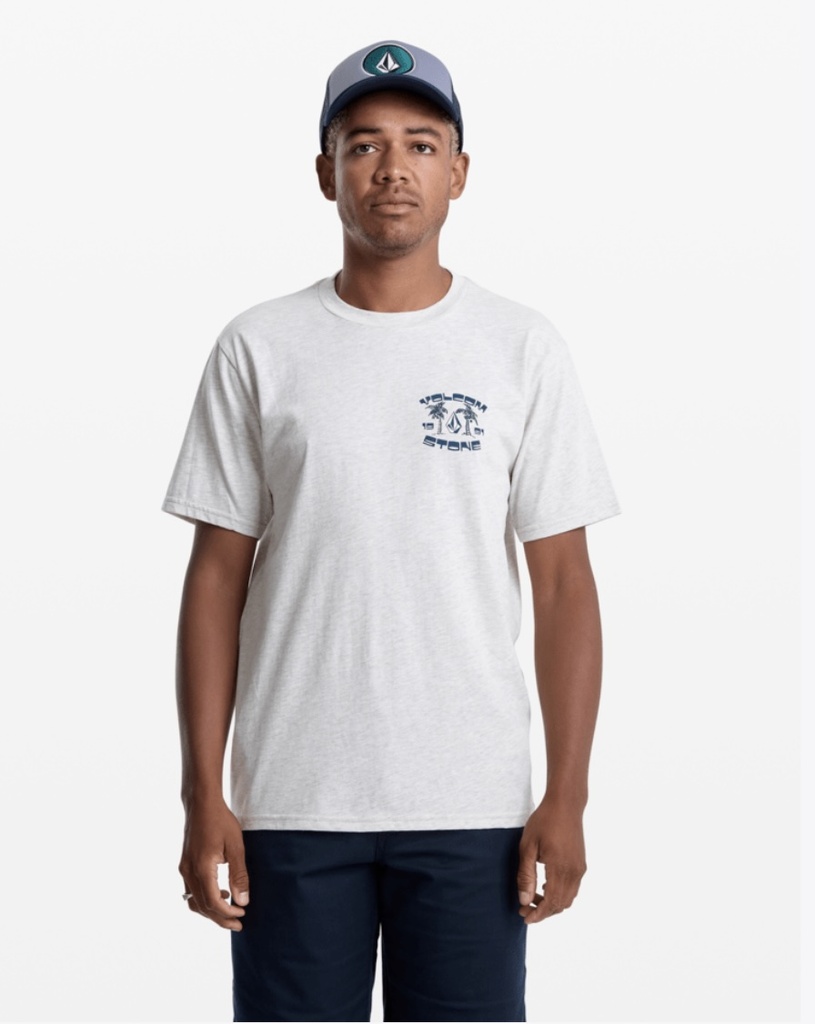 VOLCOM FED UP  SHORT SLEEVE TEE- STONE HEATHER
