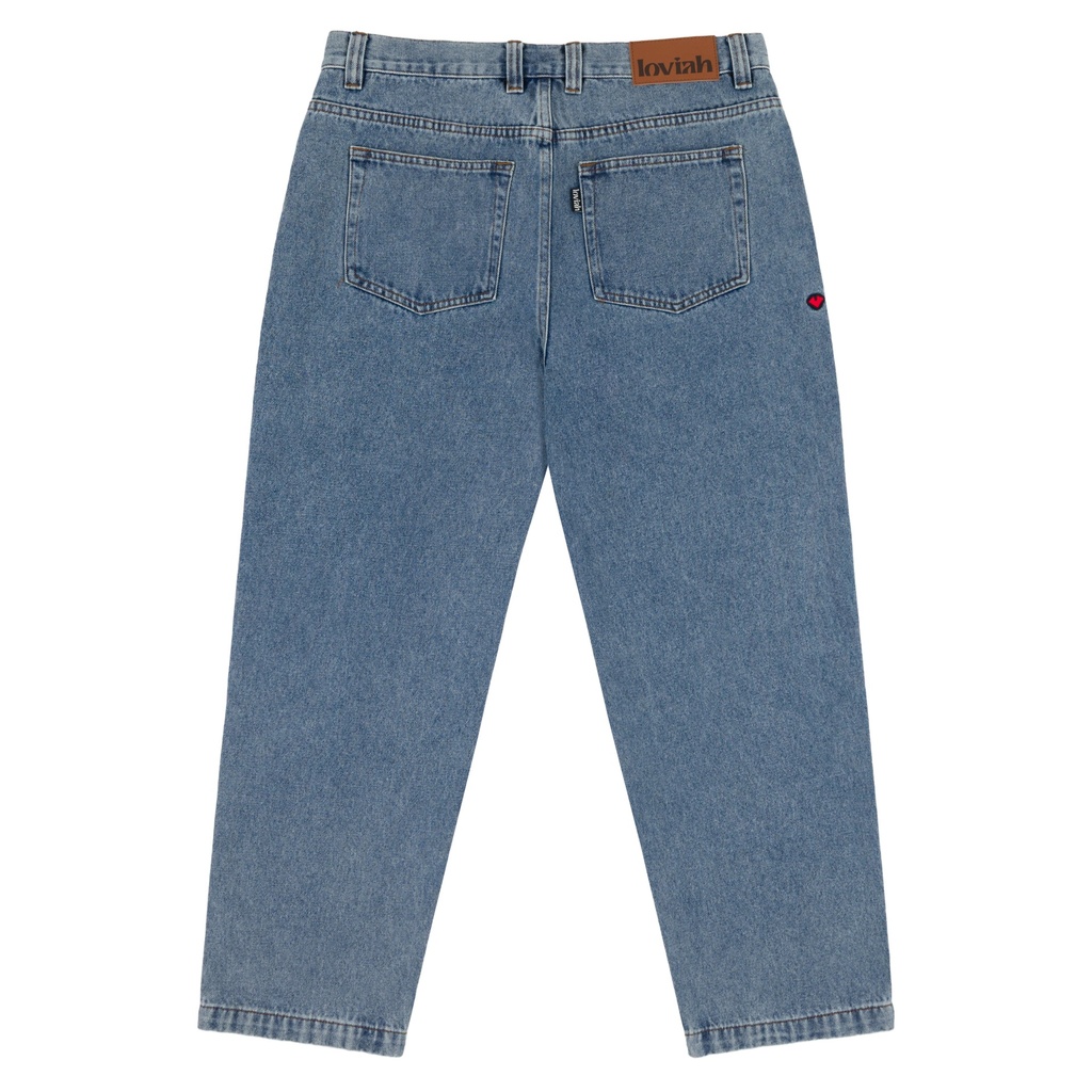 PANTALON LOVIAH OG BAGGY 5 POCKET DENIM - INDIGO MEDIUM ACID WASH