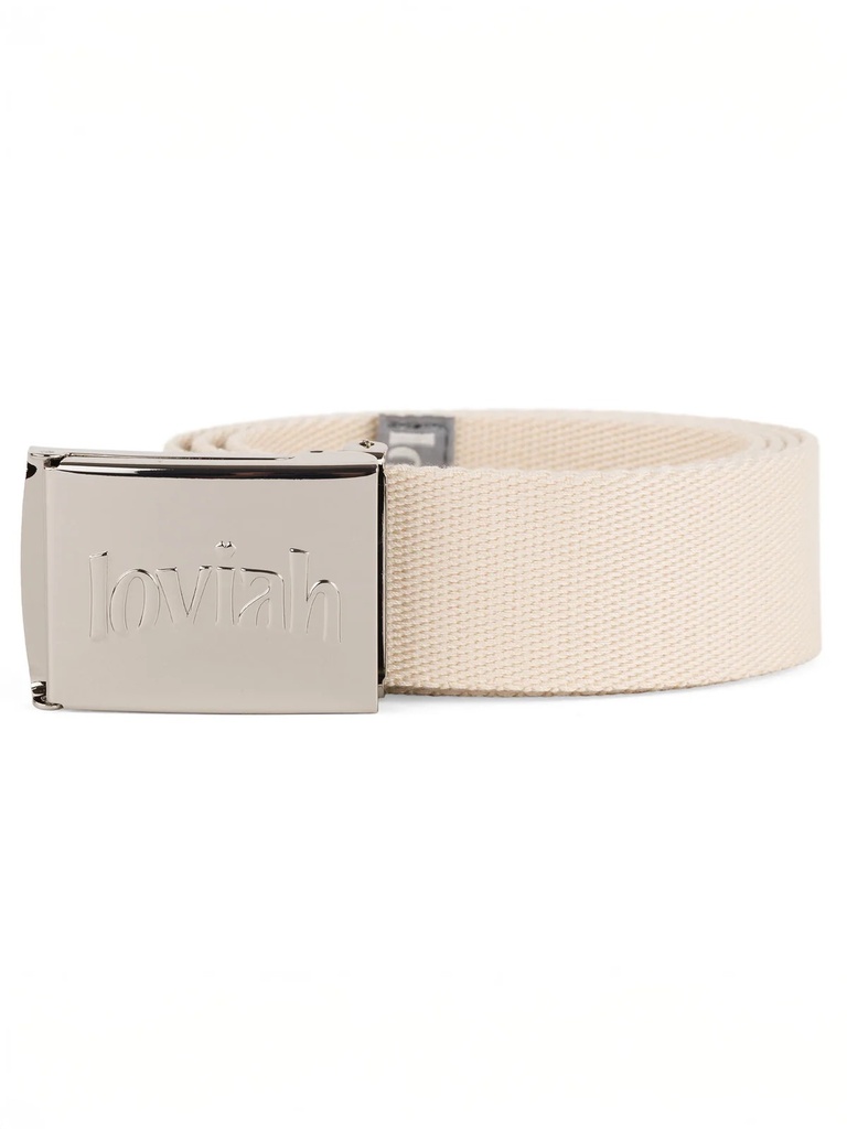 CEINTURE LOVIAH CHROME WEBBING - CREAM