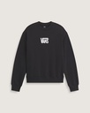 VANS STRETCH LOGO CREW FLEECE - BLACK/WHITE