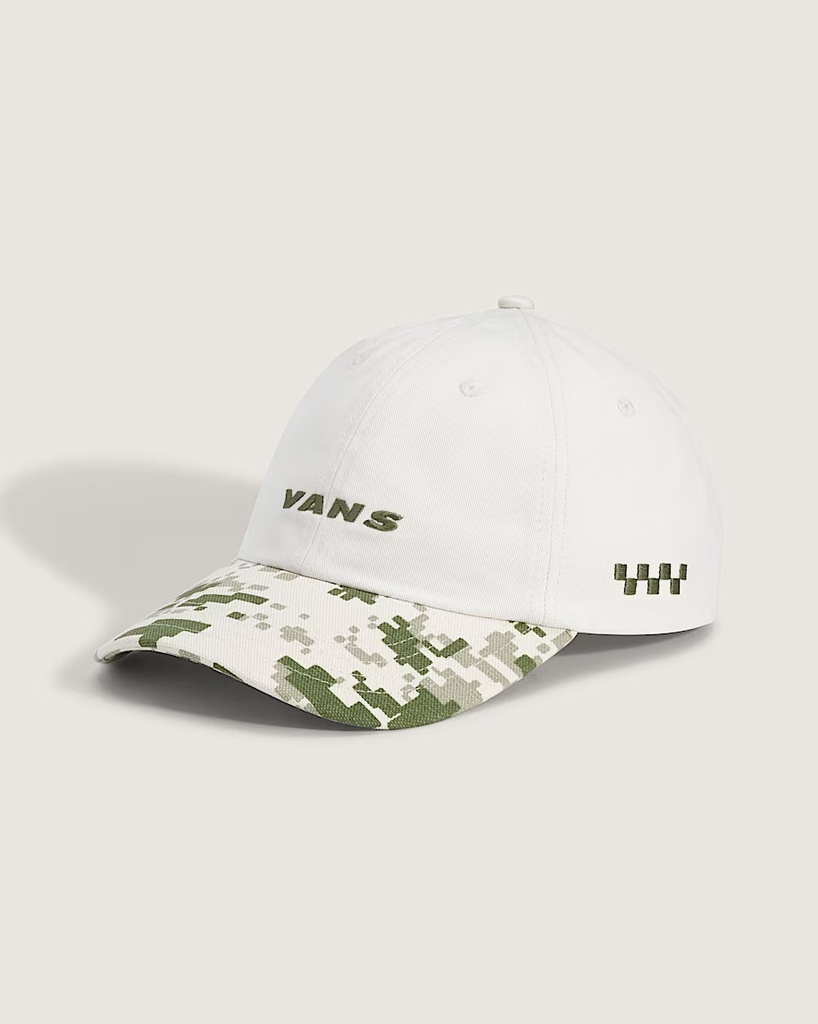 CASQUETTE VANS CHECK SIDE CURVED BILL JOCKEY SNAPBACK - NEUTRAL/OLIVE