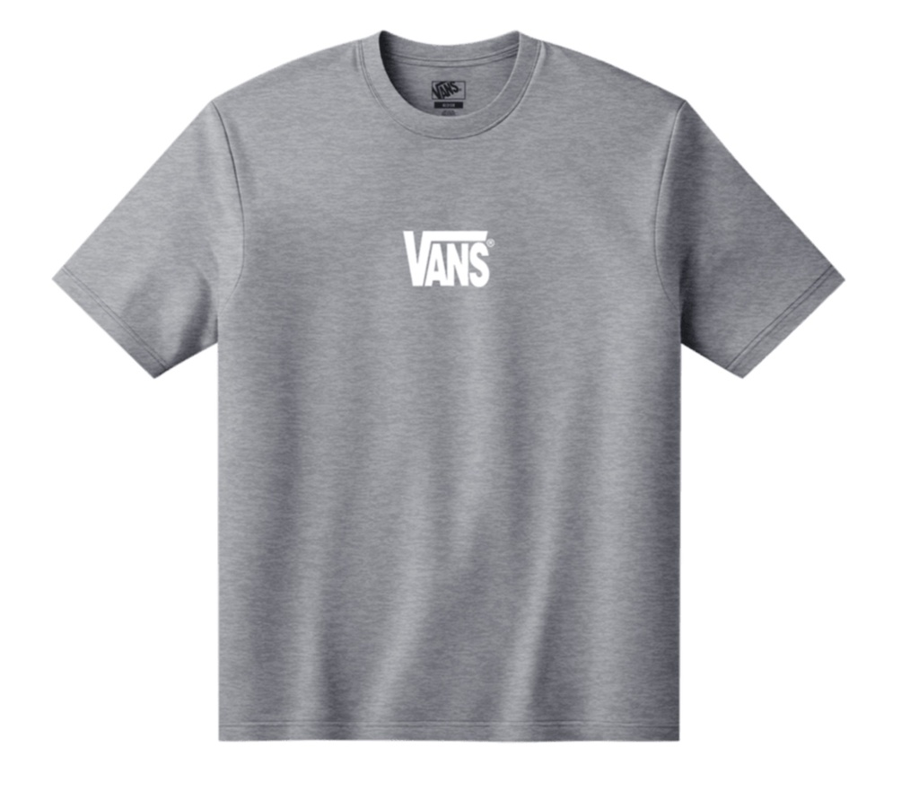 VANS STRETCH LOGO TEE - ATHLETIC/HEATHER