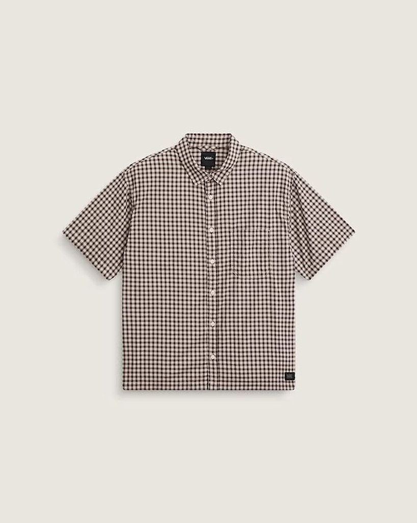 VANS LARKSPUR MINI PLAIDSHIRT - OATMEAL/DEMITASSE