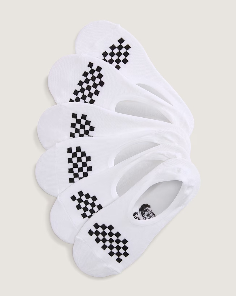 VANS CLASSIC CANOODLE CHECKERBOARD WOMENS 3-PACK - WHITE