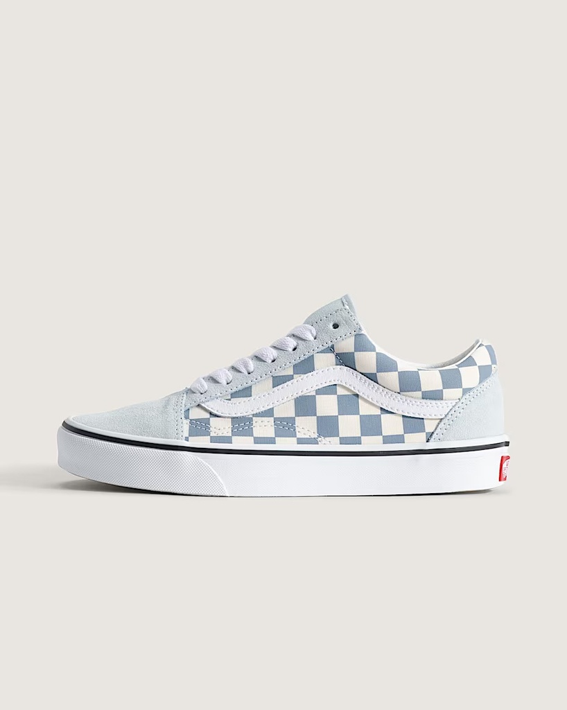 VANS OLD SKOOL SHOES - CHECKERBOARD DAWN MIST