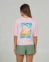 SALTY CREW TRAVEL FAR SKIMMER WOMEN TEE - PINK SKIES