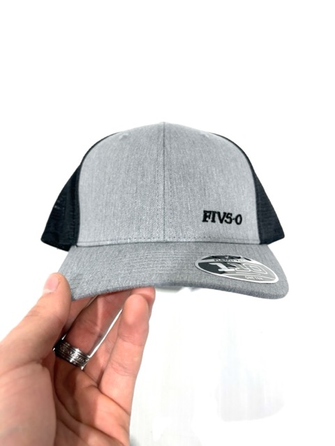 Casquette 5-0 FIV50 110 Flexfit Mesh-Back - Heather grey / Black