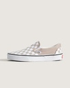VANS CLASSIC SLIP-ON SHOES - CHECKERBOARD MUSHROOM BROWN