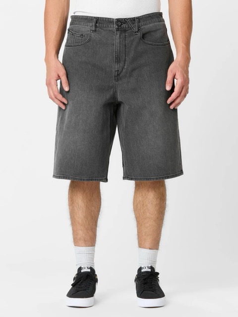 VOLCOM CHILLOW DENIM SHORT 24" - BLACK GREY