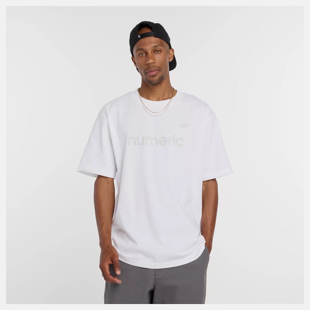 NEW BALANCE NUMERIC COTTON TEE - WHITE