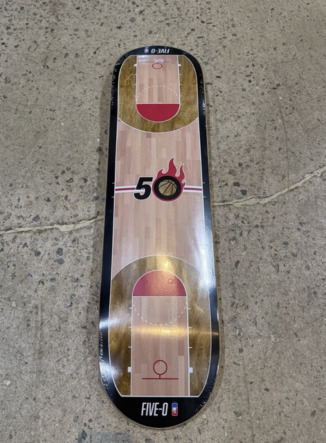 5-0 Slamdunk brown skateboard deck 8.0