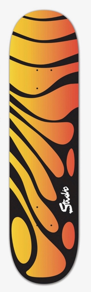 STUDIO ORGANIC PLUS DECK / BLACK-ORANGE FADE - 8.25''  