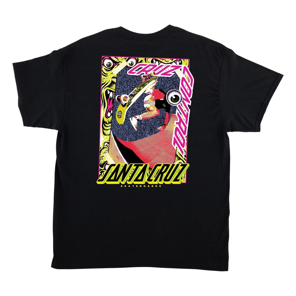 T-SHIRT SANTA CRUZ ROSKOPP CRUZ CONTROL - NOIR