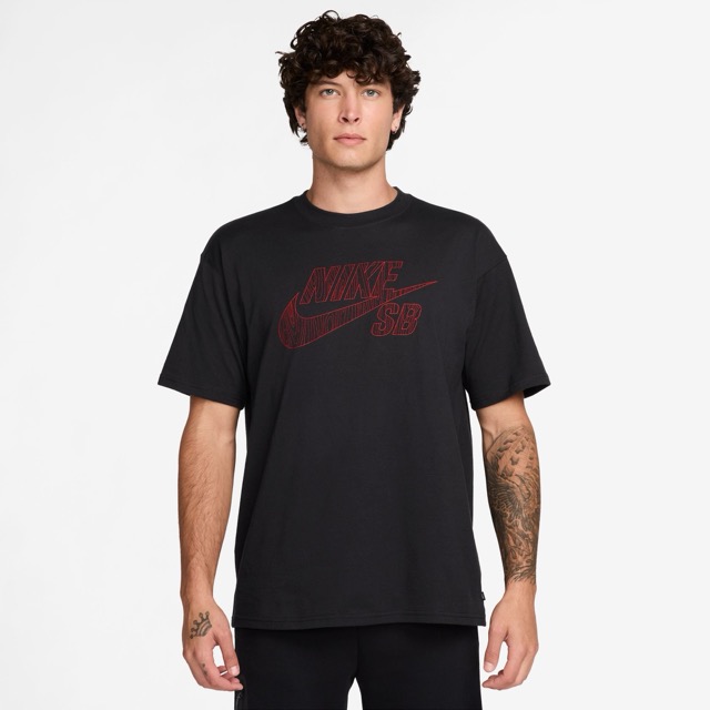 T-SHIRT NIKE SB LOGO - BLACK/UNIVERSITY RED