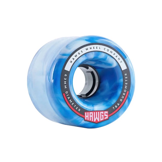 HAWGS LONGBOARD WHEELS FATTY 63mm 78A - BLUE