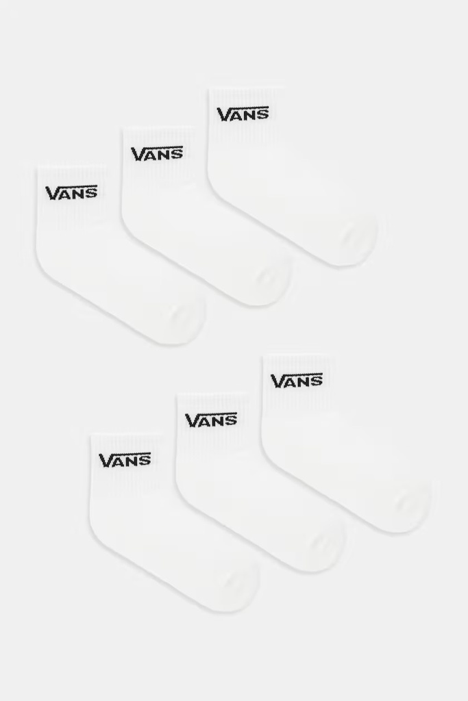 VANS CLASSIC HALF CREW PACK 6 - WHITE