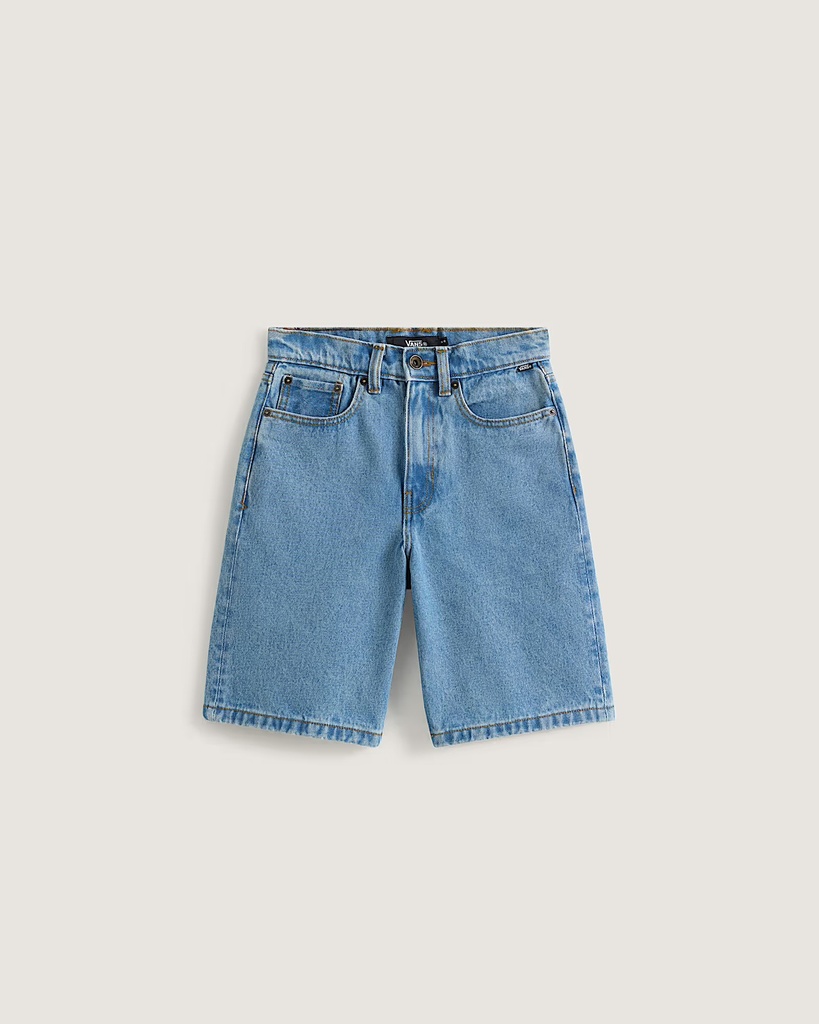 SHORT VANS JUNIOR CHECK-5 BAGGY DENIM  - STONEWASH BLUE