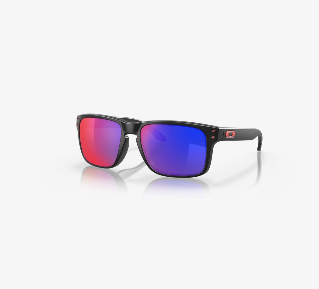 OAKLEY HOLBROOK MATTE BLACK W/ POSITIVE RED IRIDIUM