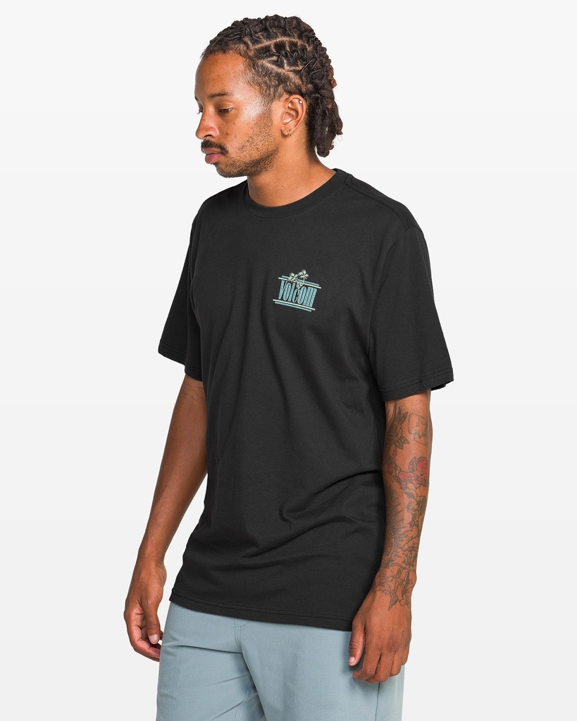 VOLCOM BREATHE DEEP TEE - WASHED BLACK HEATHER