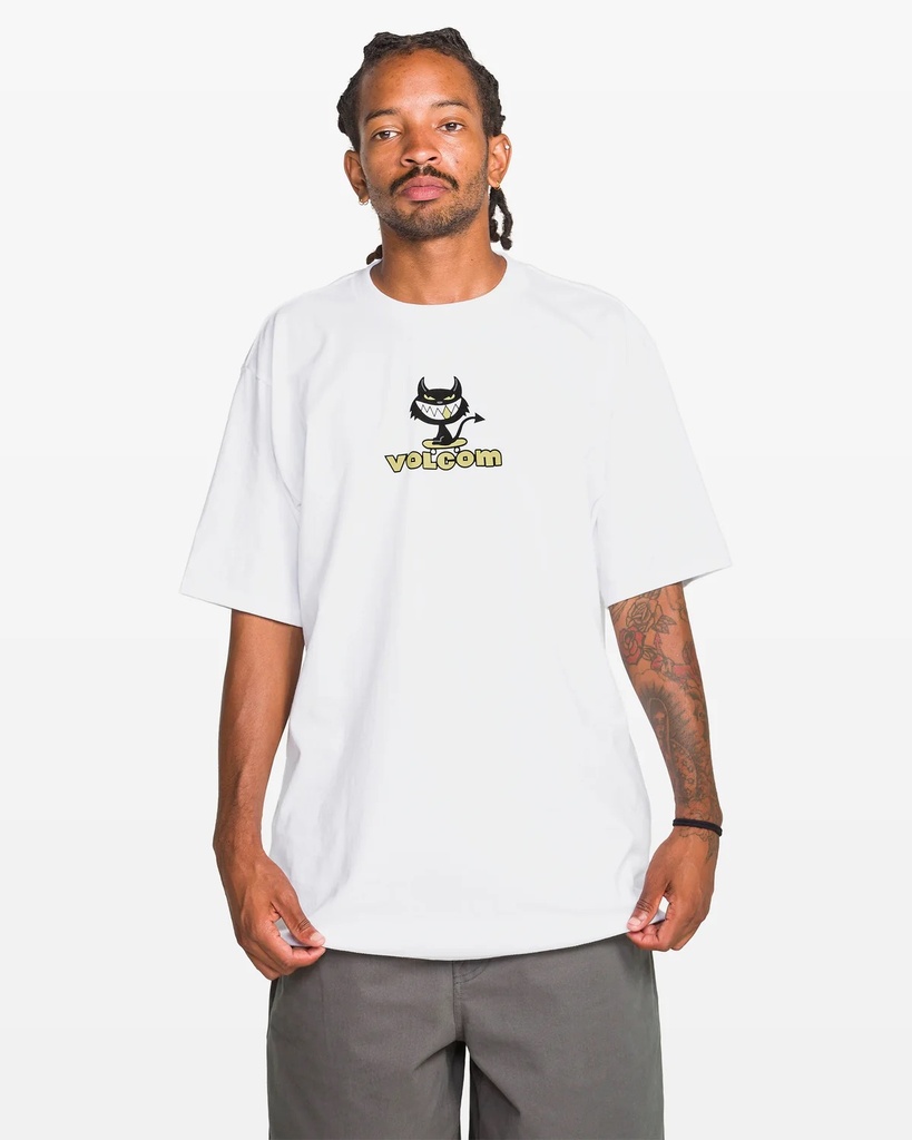 T-SHIRT VOLCOM DEVILISH - BLANC