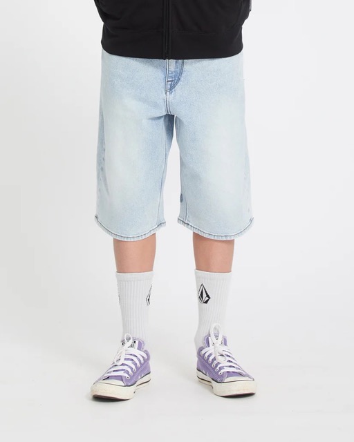 VOLCOM BILLOW DENIM SHORT JUNIOR - DESERT DIRT INDIGO 